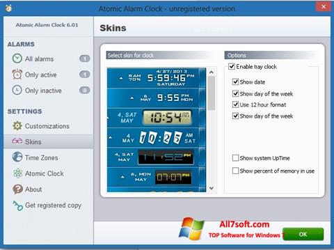 Ảnh chụp màn hình Atomic Alarm Clock cho Windows 7