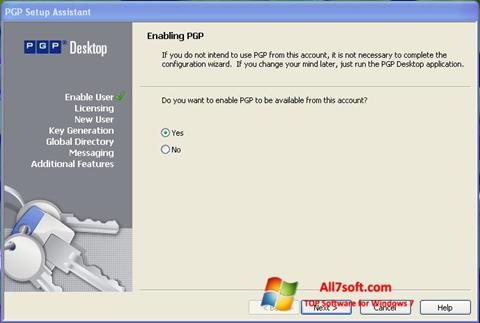 Ảnh chụp màn hình PGP Desktop cho Windows 7