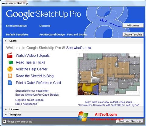 Ảnh chụp màn hình Google SketchUp Pro cho Windows 7