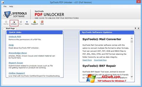 Ảnh chụp màn hình PDF Unlocker cho Windows 7