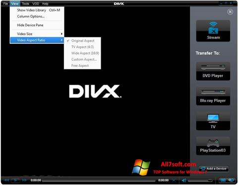 Ảnh chụp màn hình DivX Player cho Windows 7
