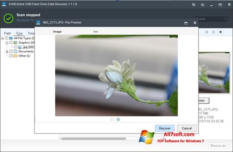 Ảnh chụp màn hình USB Flash Drive Recovery cho Windows 7