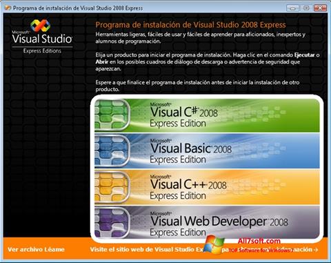Ảnh chụp màn hình Microsoft Visual Studio cho Windows 7