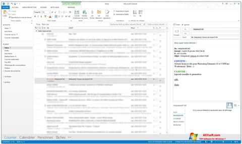 Ảnh chụp màn hình Microsoft Outlook cho Windows 7