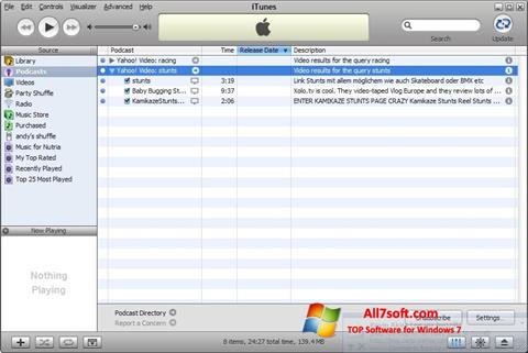 Ảnh chụp màn hình iTunes cho Windows 7