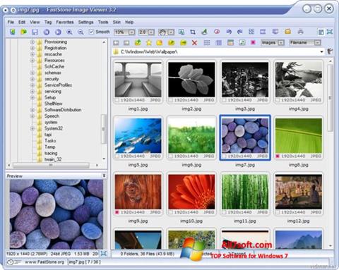 Ảnh chụp màn hình FastStone Image Viewer cho Windows 7