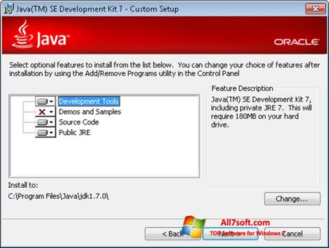 Ảnh chụp màn hình Java SE Development Kit cho Windows 7