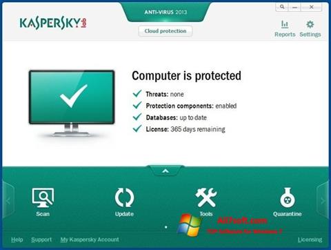 Ảnh chụp màn hình Kaspersky AntiVirus cho Windows 7