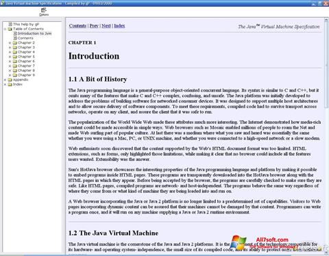 Ảnh chụp màn hình Java Virtual Machine cho Windows 7