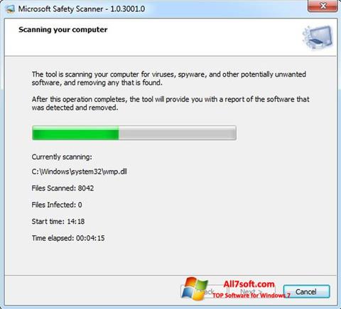 Ảnh chụp màn hình Microsoft Safety Scanner cho Windows 7