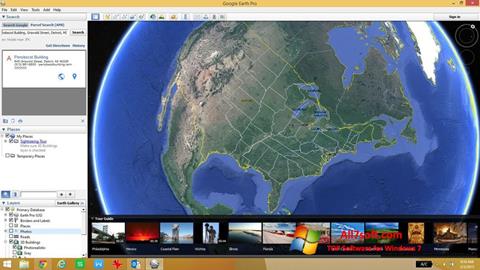 Ảnh chụp màn hình Google Earth cho Windows 7