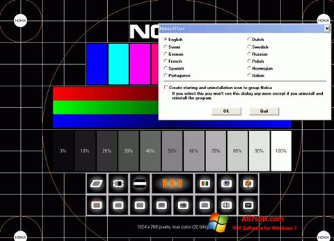 Ảnh chụp màn hình Nokia Monitor Test cho Windows 7