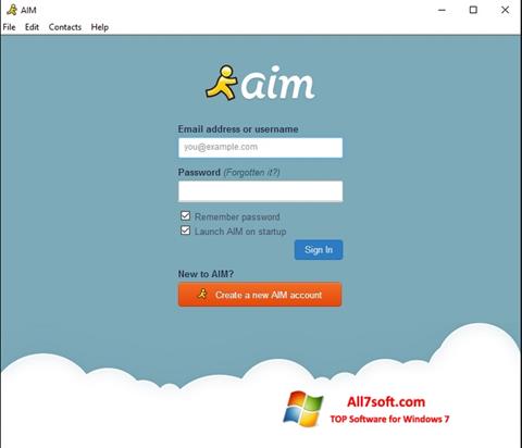 Ảnh chụp màn hình AOL Instant Messenger cho Windows 7