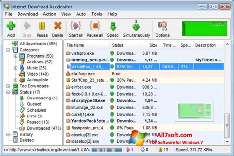 Ảnh chụp màn hình Internet Download Accelerator cho Windows 7