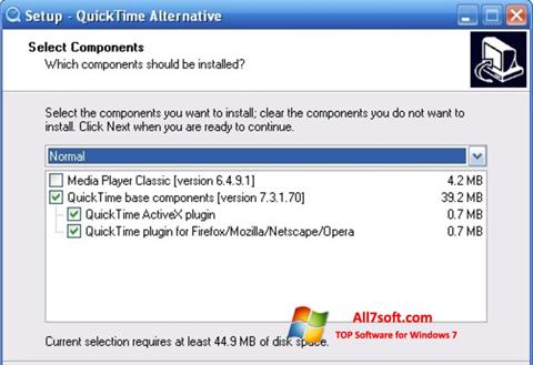 Ảnh chụp màn hình QuickTime Alternative cho Windows 7