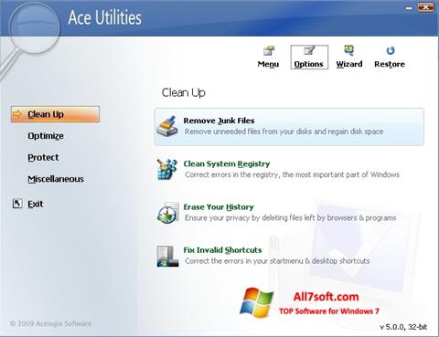 Ảnh chụp màn hình Ace Utilities cho Windows 7
