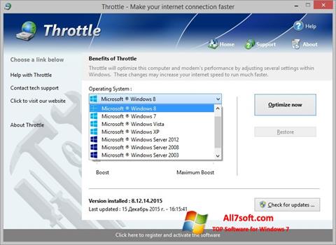 Ảnh chụp màn hình Throttle cho Windows 7