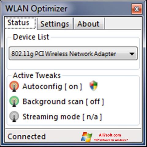 Ảnh chụp màn hình WLAN Optimizer cho Windows 7