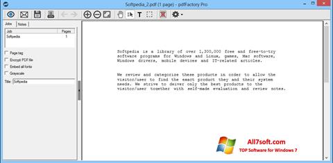 Ảnh chụp màn hình pdfFactory Pro cho Windows 7