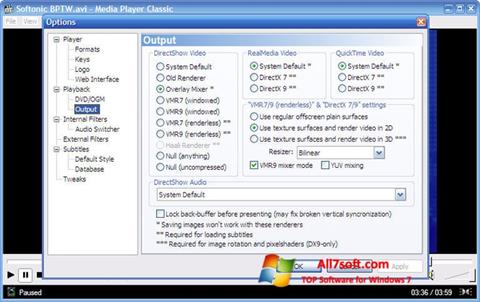 Ảnh chụp màn hình Media Player Classic cho Windows 7
