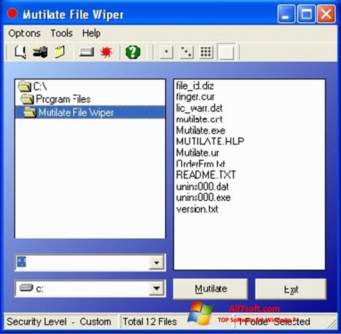 Ảnh chụp màn hình Free File Wiper cho Windows 7
