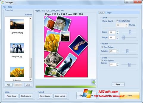 Ảnh chụp màn hình CollageIt cho Windows 7