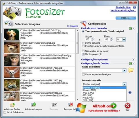 Ảnh chụp màn hình Fotosizer cho Windows 7