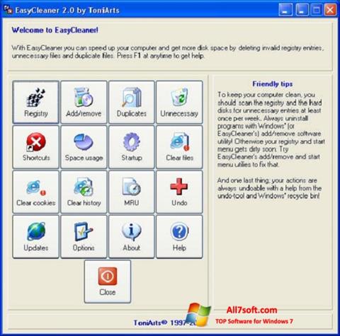 Ảnh chụp màn hình EasyCleaner cho Windows 7