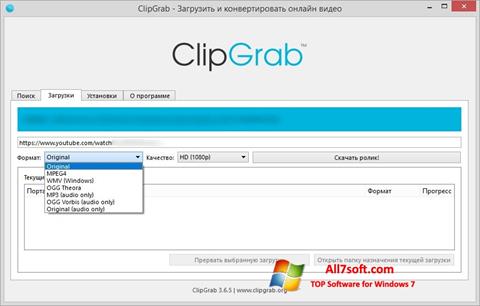 Ảnh chụp màn hình ClipGrab cho Windows 7