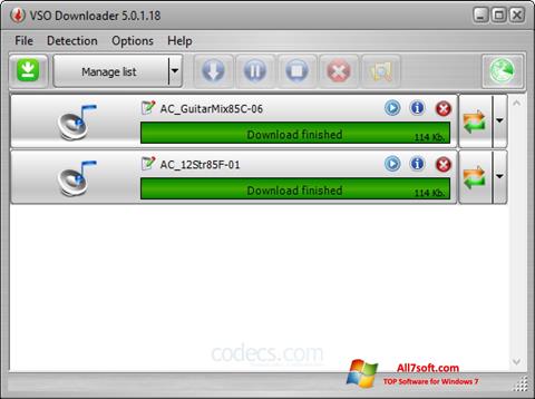 Ảnh chụp màn hình VSO Downloader cho Windows 7