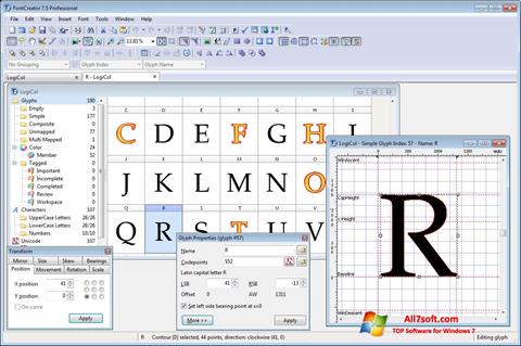 Ảnh chụp màn hình Font Creator cho Windows 7