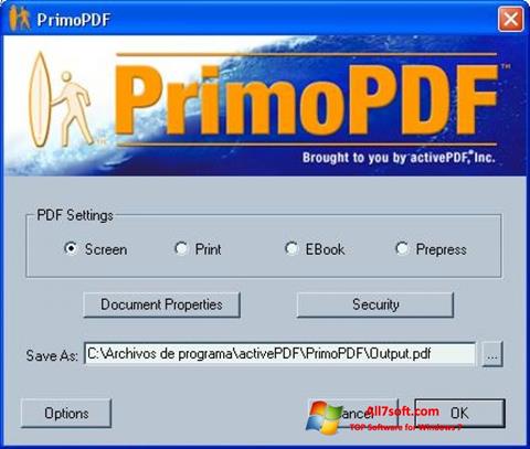Ảnh chụp màn hình PrimoPDF cho Windows 7