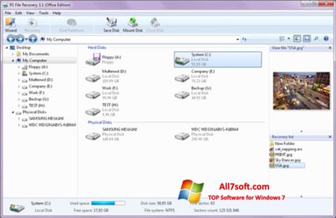 Ảnh chụp màn hình RS File Recovery cho Windows 7