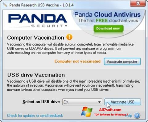 Ảnh chụp màn hình Panda USB Vaccine cho Windows 7
