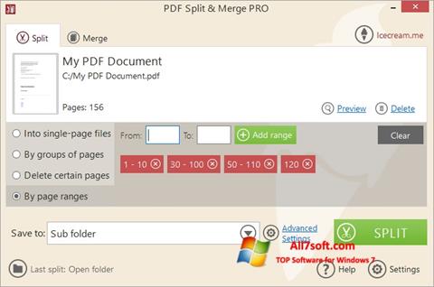 Ảnh chụp màn hình PDF Split and Merge cho Windows 7