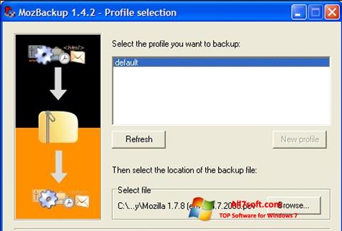Ảnh chụp màn hình MozBackup cho Windows 7