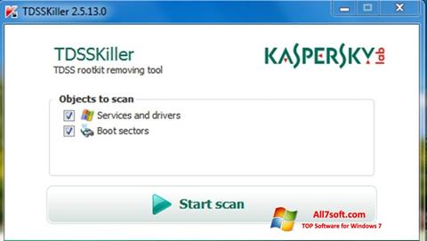 Ảnh chụp màn hình Kaspersky TDSSKiller cho Windows 7