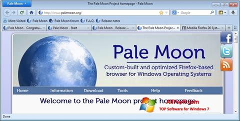 Ảnh chụp màn hình Pale Moon cho Windows 7