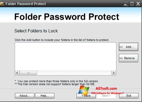 Ảnh chụp màn hình Password Protect USB cho Windows 7
